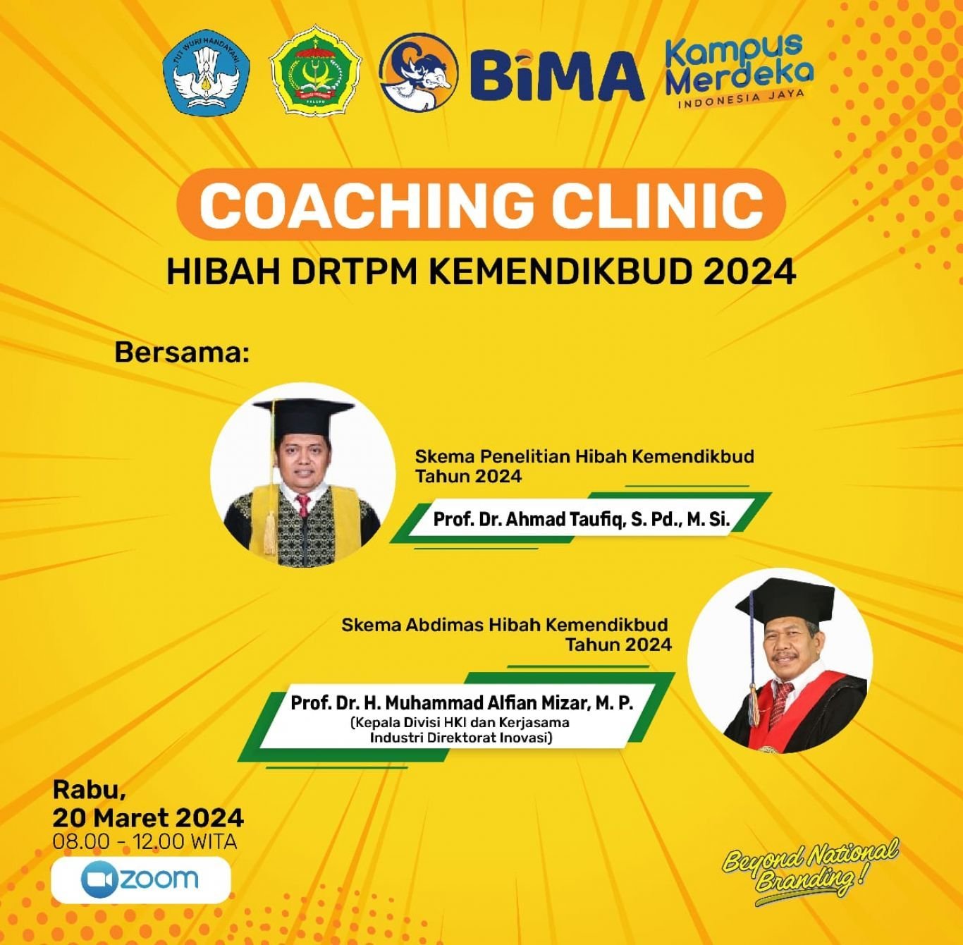 Coaching Clinic Hibah DRTPM Kemendikbud 2024.