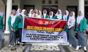 Polres Lutra Ajak Pelajar SMA Deklarasi Pilkada Serentak Yang Aman, Damai dan Sejuk