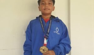 Karateka Cilik Luwu, Muh Abid Arbi Arsyad Raih Medali Emas di Kejuaraan Sandeq Open 2025