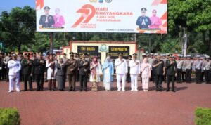 Bupati dan Wakil Bupati Ikuti Syukuran HUT Bhayangkara ke 79 di Polres Asahan